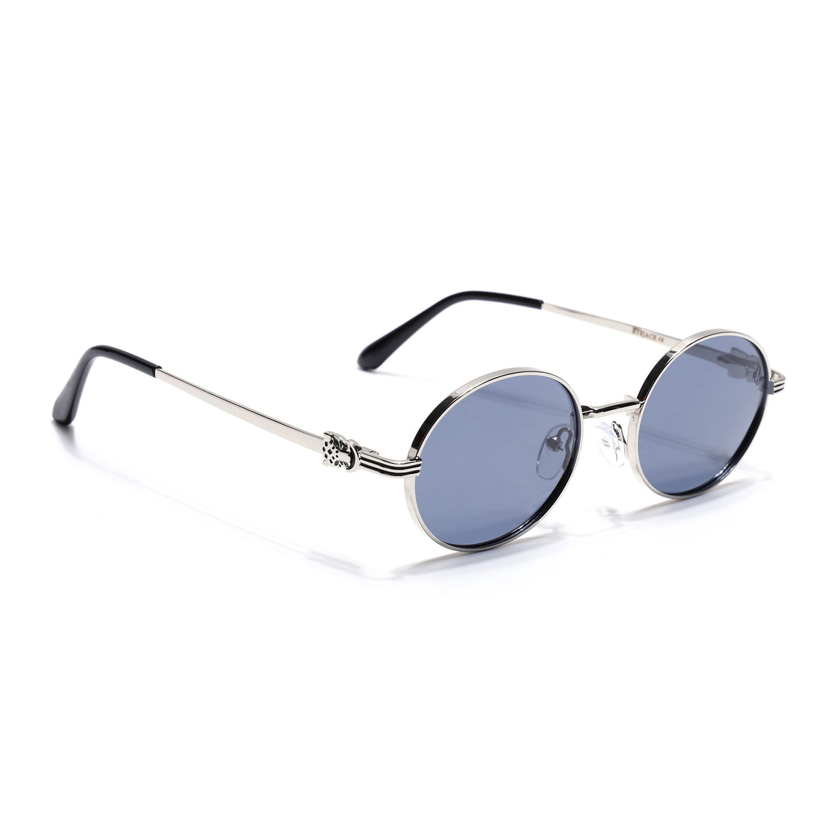 Simba Silver Oval Sunglasses for Men and Women - Style 2212 - view 2