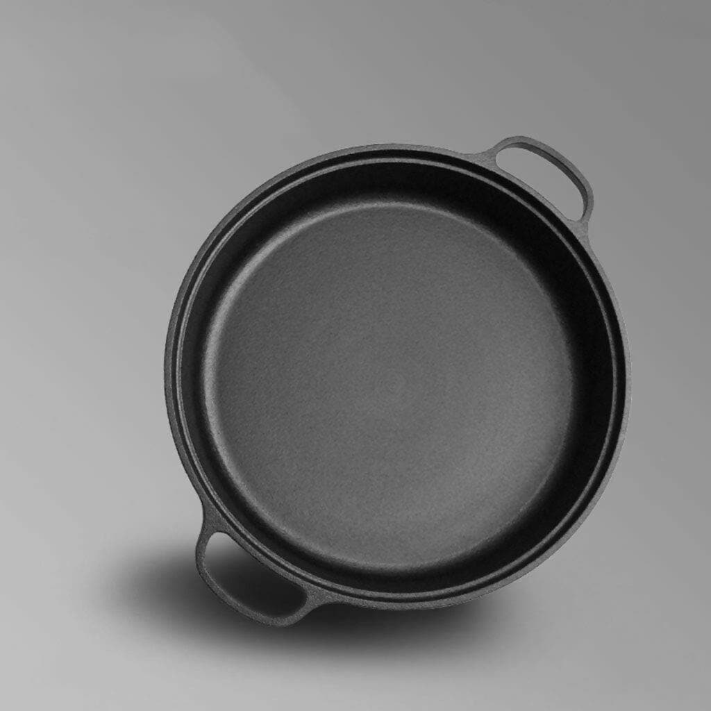 Frying Pan Cast Iron Round Saucepan with Handles - HalfPe