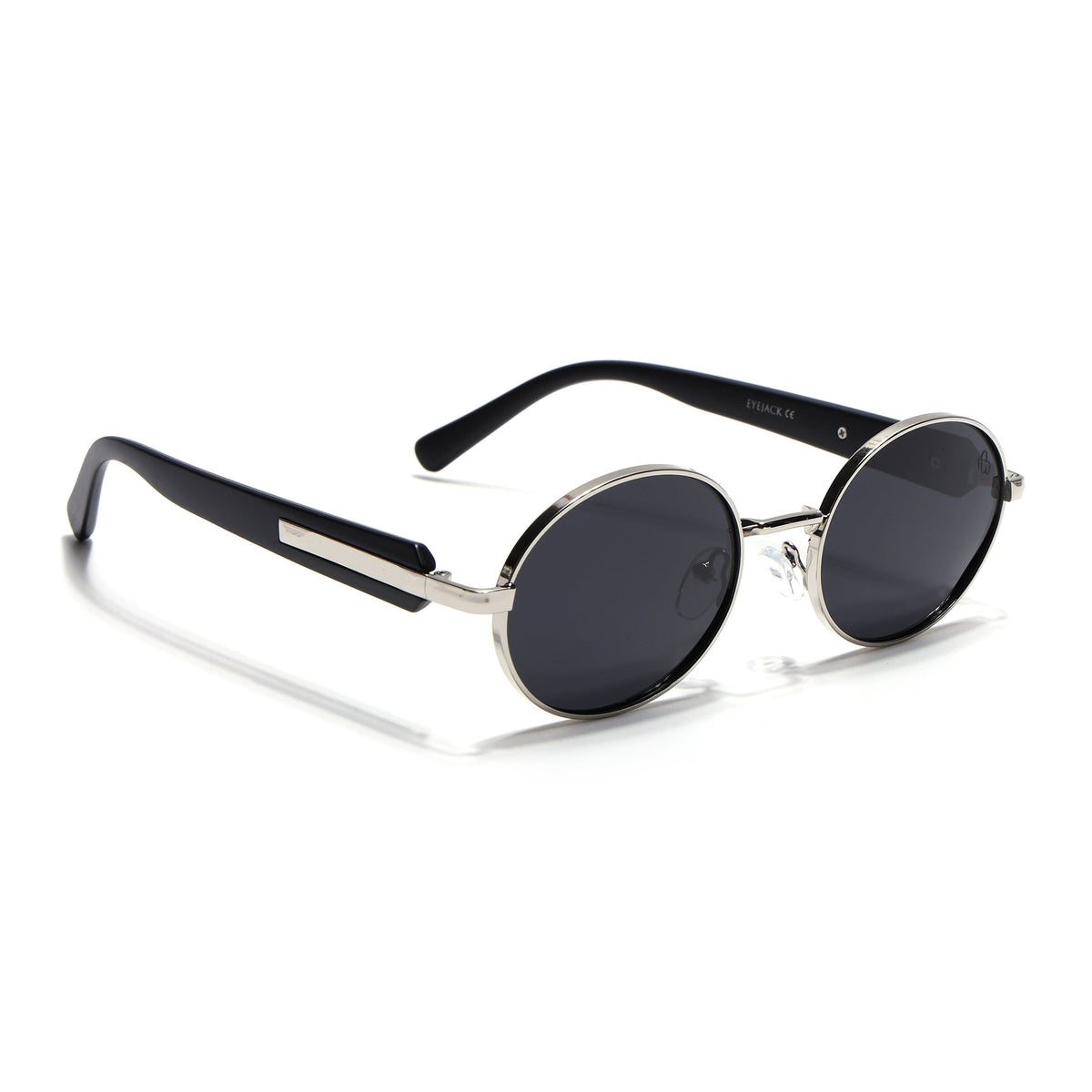 Cruze Silver Oval Sunglasses for Men and Women - view 2