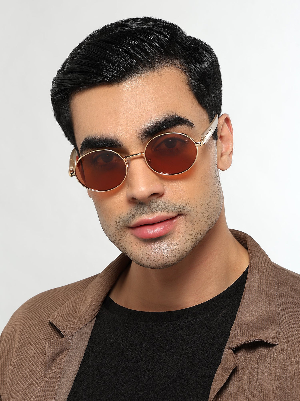 Cruze Golden Oval Sunglasses for Men and Women - Style 2202 - view 1