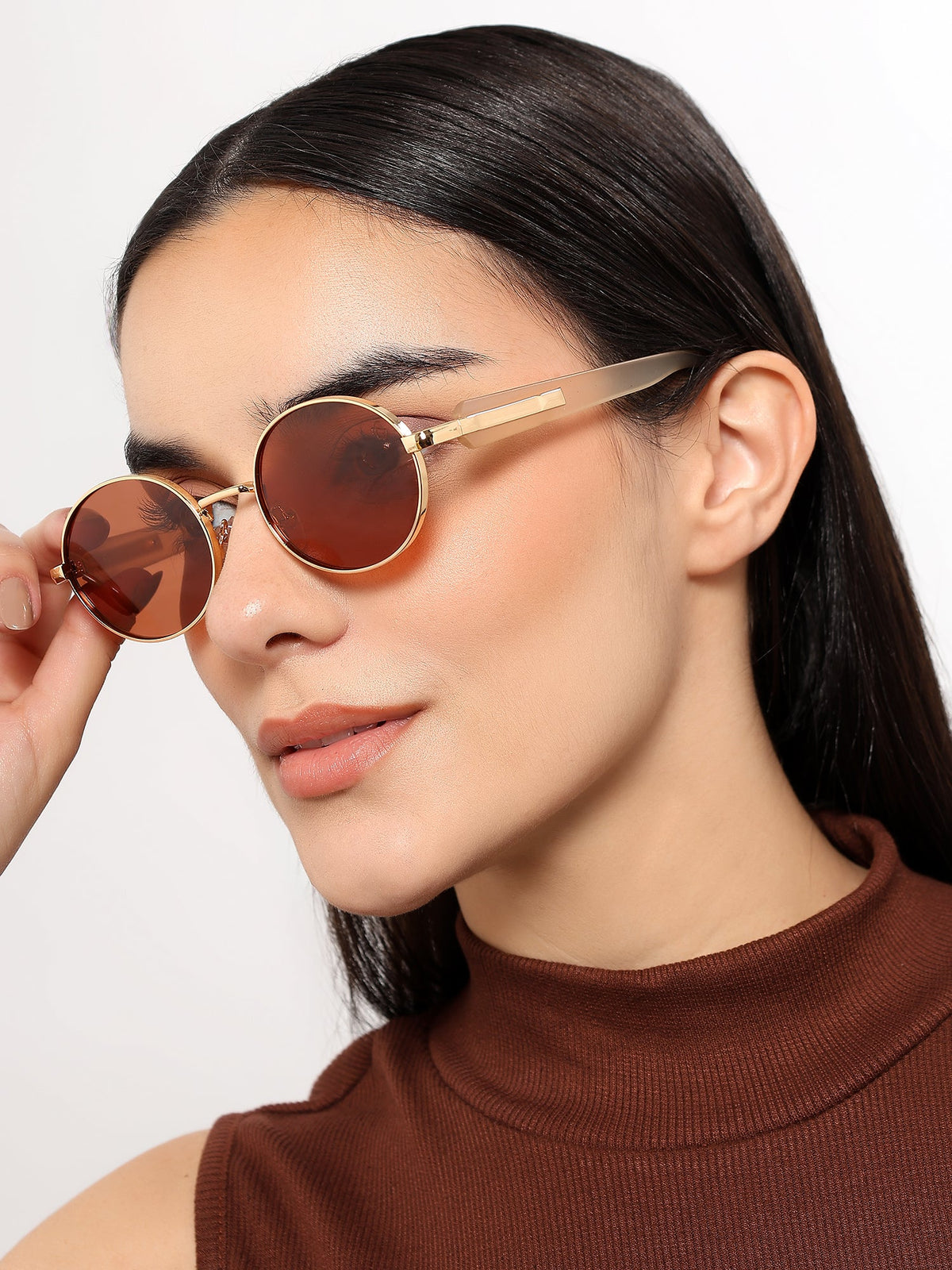 Cruze Golden Oval Sunglasses for Men and Women - Style 2202 - view 7