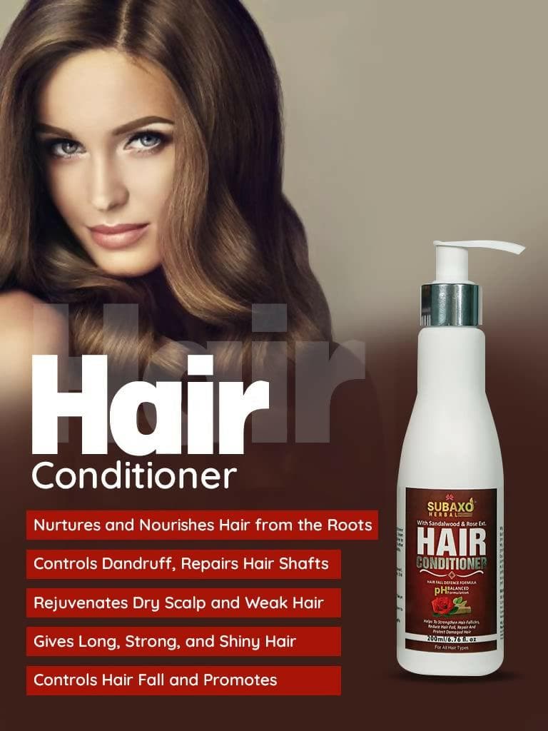 SUBAXO Herbal Hair Conditioner Reduce Hair Fall Protect Hair Damage Silkier & Strong Hair | (200 ml) - HalfPe