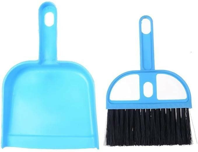 Dustpan With Brush | 18 x 2 x 2 Centimeters ( Pack of 2) - HalfPe