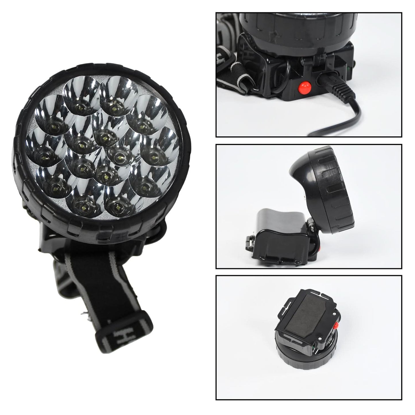 Head Lamp 15 Led Long Range Rechargeable Headlamp Adjustment Lamp Use For Farmers Fishing Camping Hiking Trekking Cycling