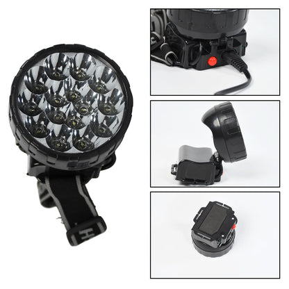 Head Lamp 15 Led Long Range Rechargeable Headlamp Adjustment Lamp Use For Farmers Fishing Camping Hiking Trekking Cycling
