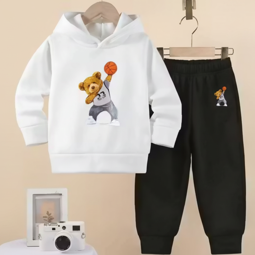 Stylish Kids Hoodie & Track Pants Set Luck Fashion