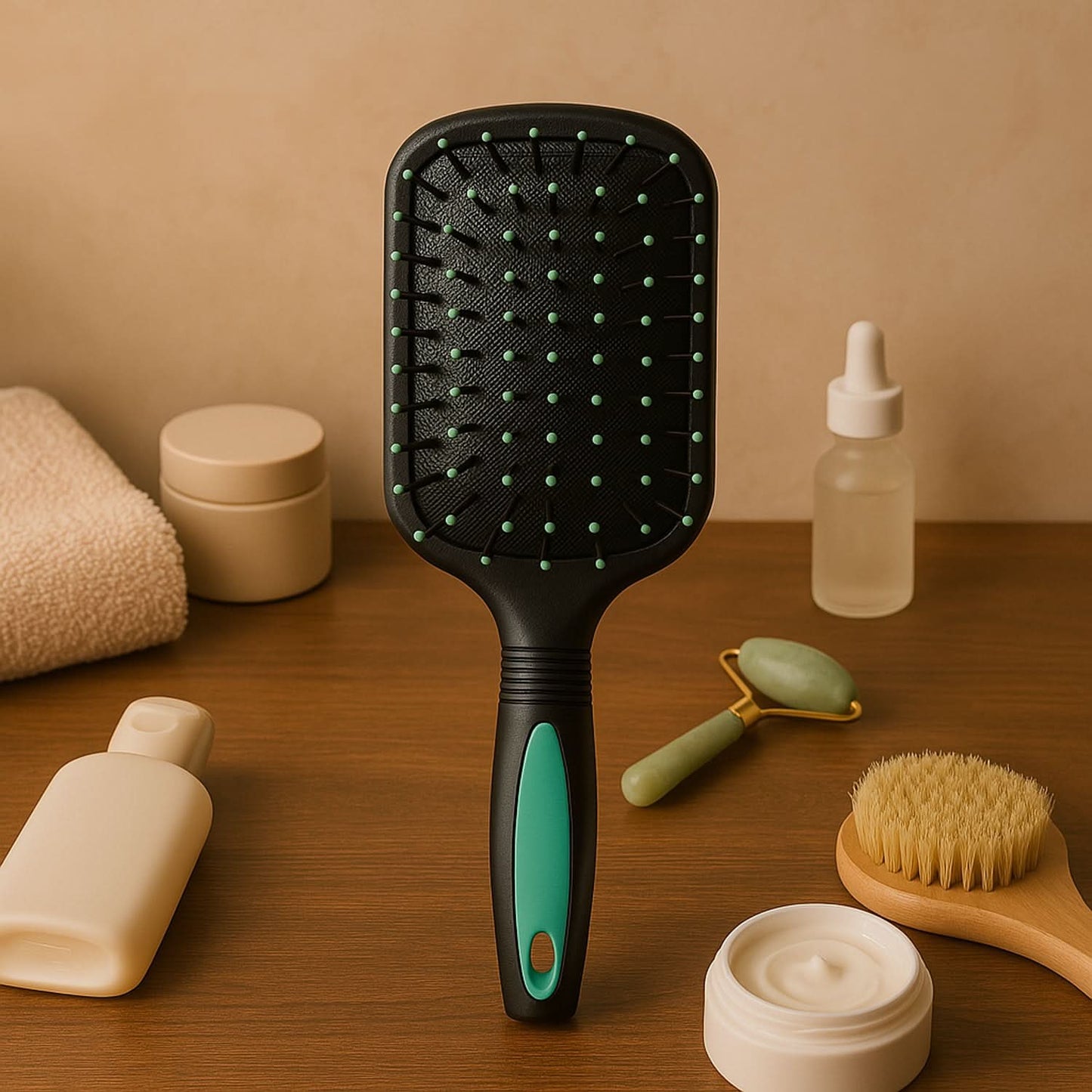 2-in-1 Hair Comb Brush With Mirror