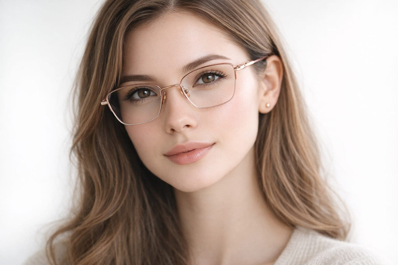 Fancy Half Rim Oval Frame For Women 140mm