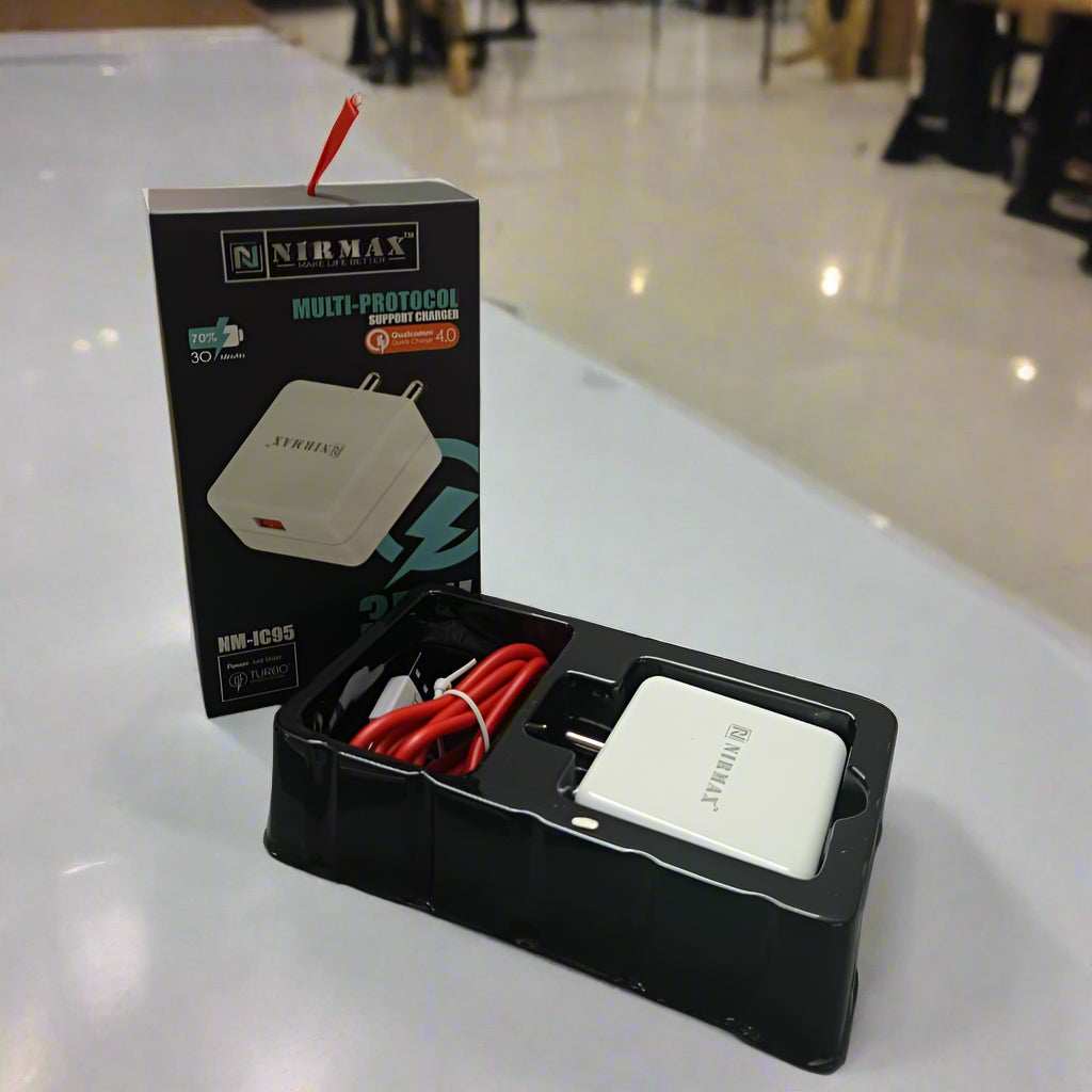 NIRMAX NM-IC95 Multi-Protocol Support Charger (35W Micro USB Cable, 4.0 Qualcomm Quick Charge)