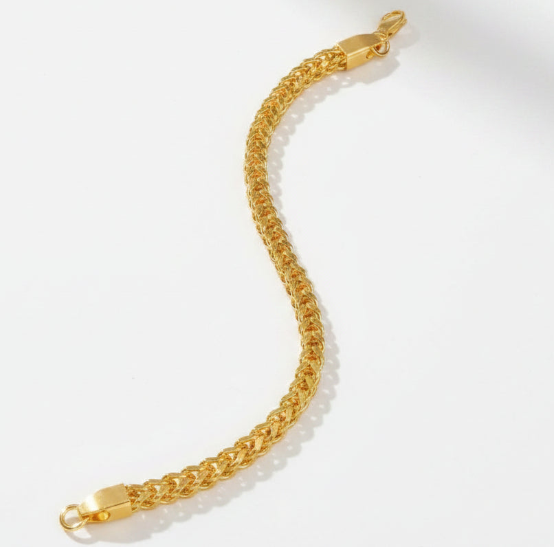 Jazz And Sizzle Men‚Äôs Gold Plated Link Chain Bracelet