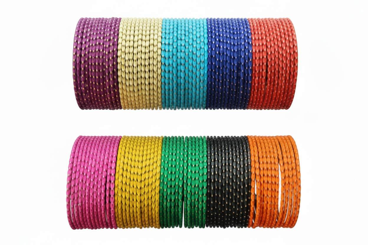 Jazz And Sizzle Multi-Color Set of 144 Bangles for Women and Girls Bangles