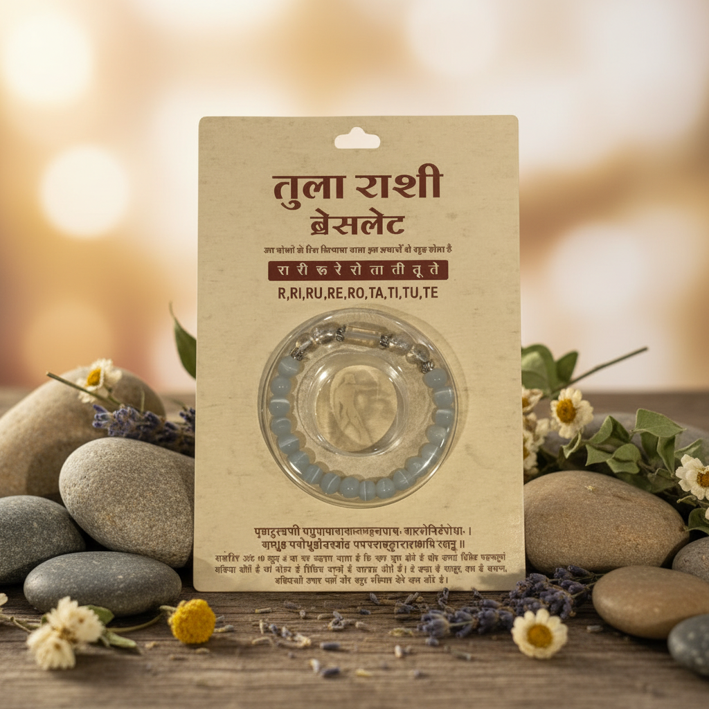 Libra Rashi Bracelet (Tula Rashi-తులా రాశి)– Semi Precious Gemstone Beaded Bracelet for Energy, Strength & Positivity