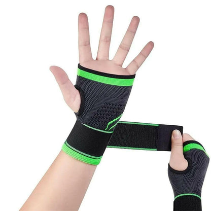 Crossfit Powerlifting Palm Pad | Compression Wrist Brace with Protector Adjustable Strap | Palm Support Band - HalfPe