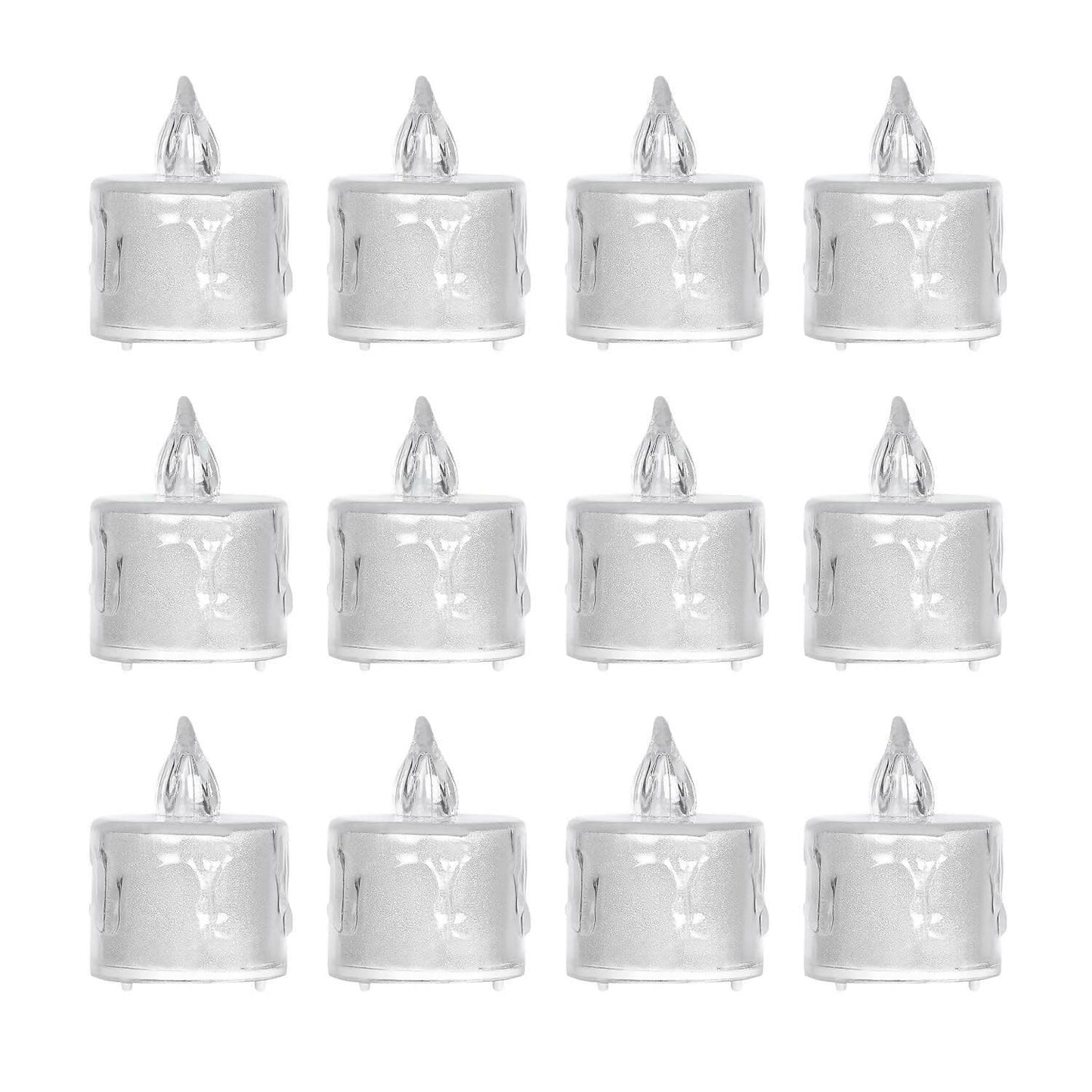 PROSPERRO LUMO by Parkash Candles Flameless and Smokeless Decorative Candles Festival Decorative Tealight (Set of 12 Pieces) - HalfPe