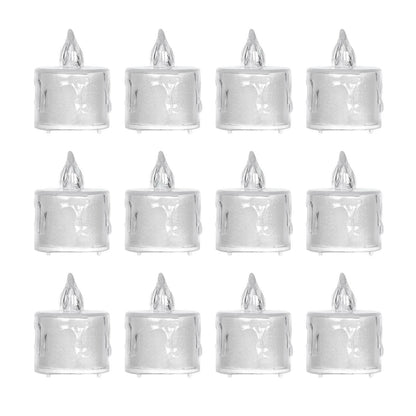 PROSPERRO LUMO by Parkash Candles Flameless and Smokeless Decorative Candles Festival Decorative Tealight (Set of 12 Pieces) - HalfPe