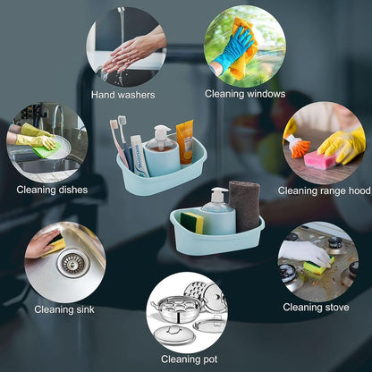 3 In 1 Hand Wash Liquid Soap Dispenser With Sponge Holder (1 Set)