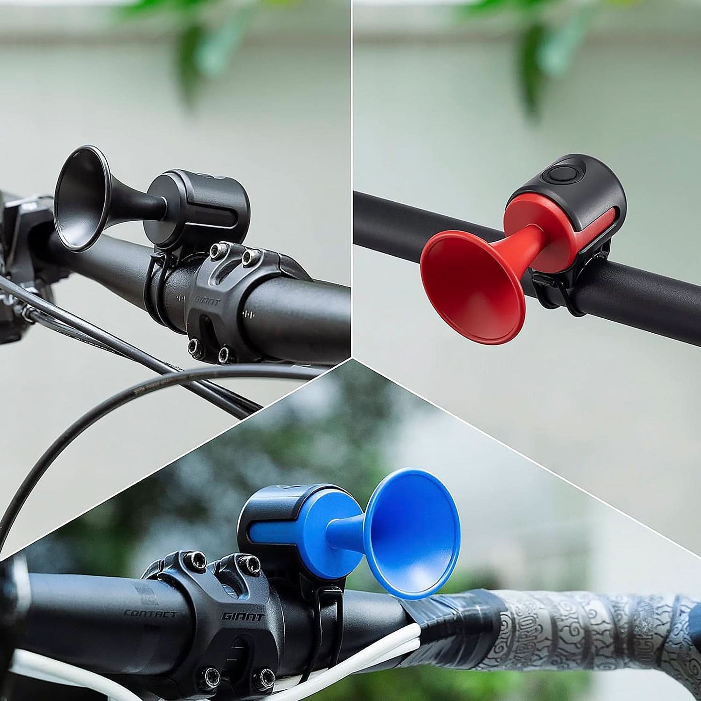 Bicycle Air Horn with Button Control Waterproof & Long Battery Life 120db