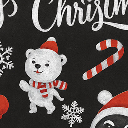 Christmas Theme Decorative Wall Sticker Santa Claus, Snowman, Gifts & Snowflake Design – Removable Viny90x60 Cm   (1 Pc)