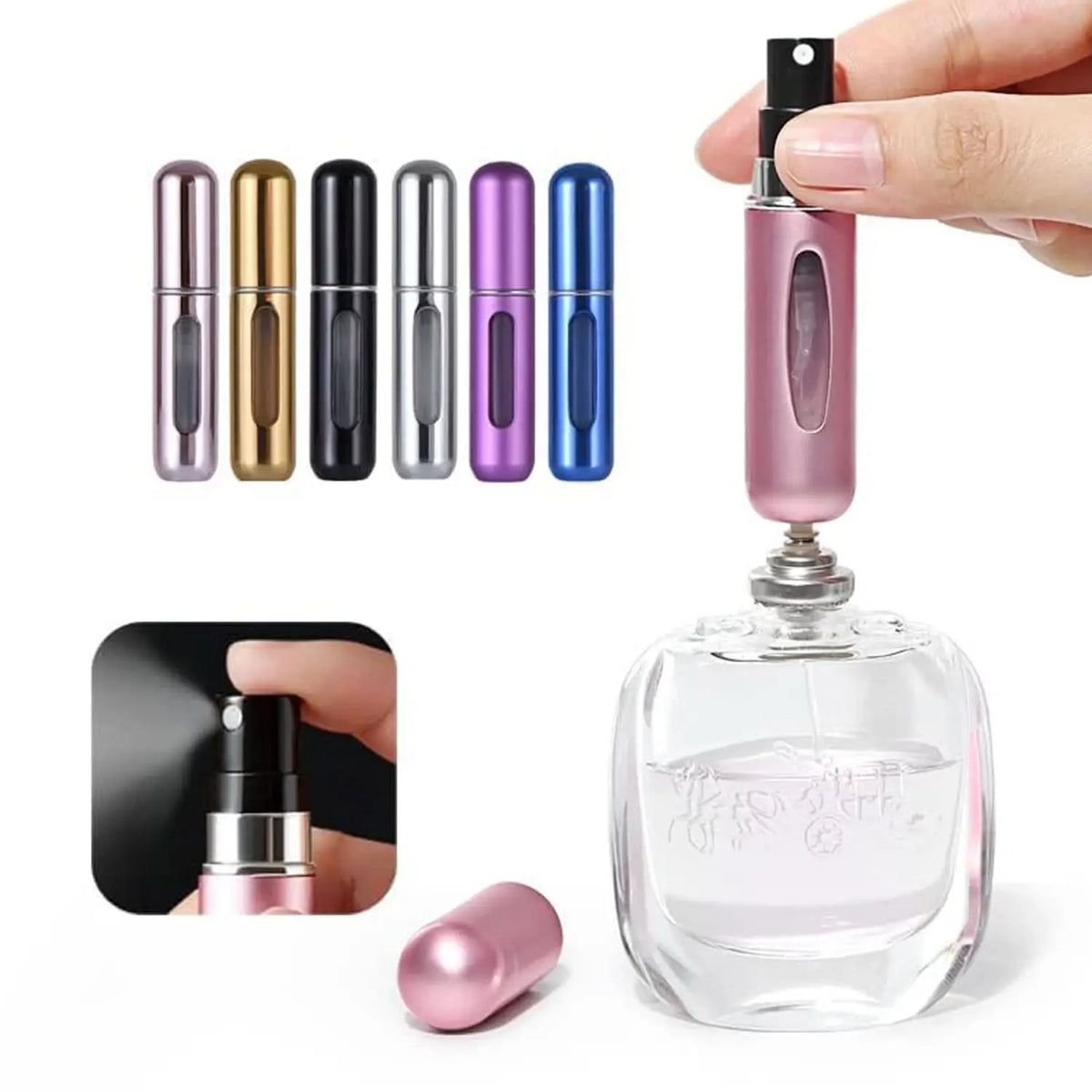 Mini Portable Perfume Empty Spray Bottle (1 Pc  Mix Color) HP DD