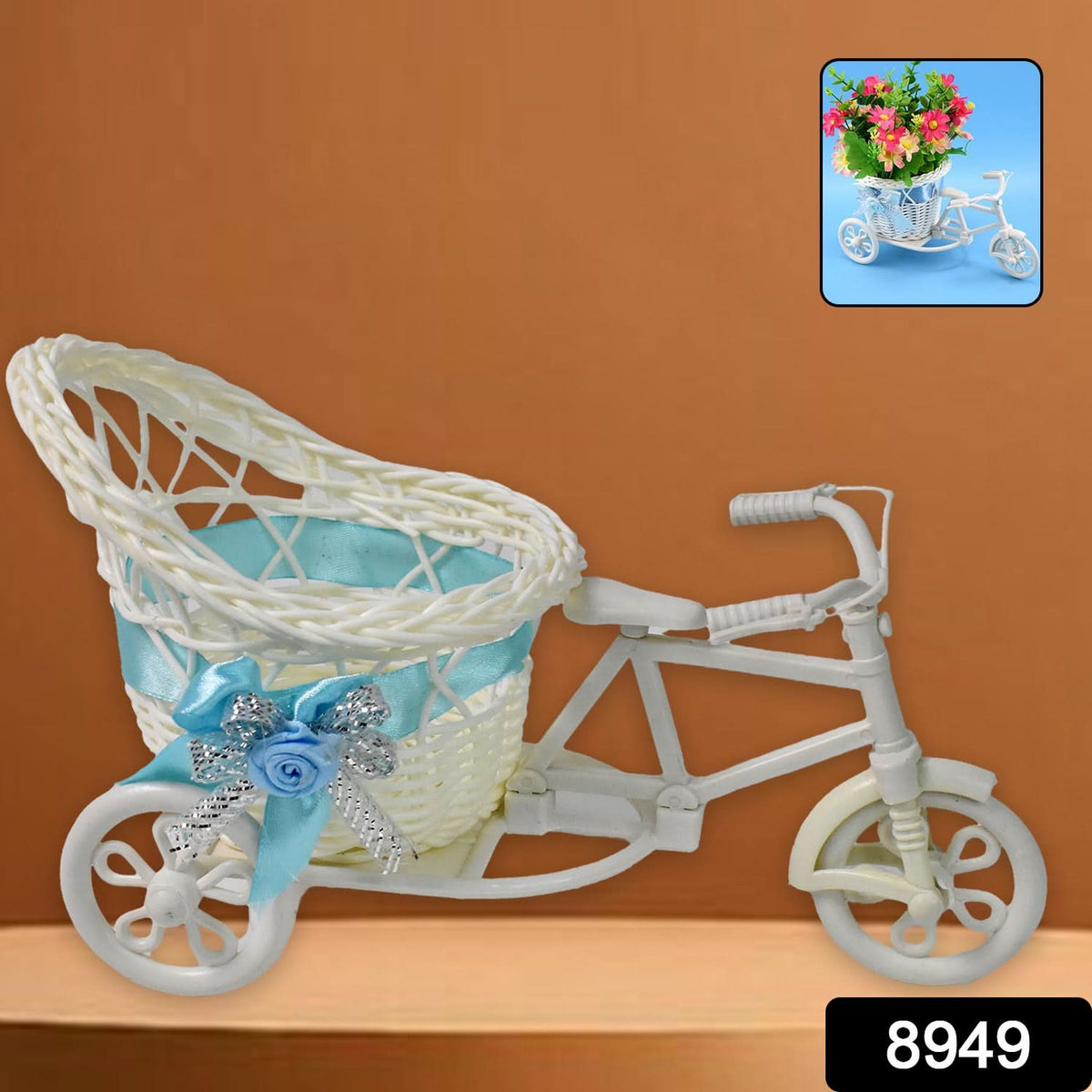 Plastic Cycle Flower Vases For Home Decor Bicycle Flower Pot Stand HP DD