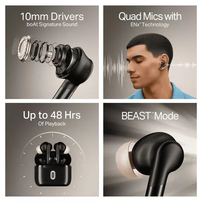 Boat Airdopes 148 Gen 2, 48H Battery, Beast Mode, ASAP Charge, Bluetooth Earbuds, TWS Ear Buds Wireless Earphones with mic (Multi color) Halfpe Deals