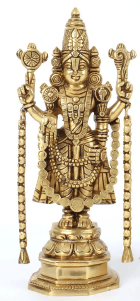 Sri Tirumala Venkateshwara Statue Medium Brass - HalfPe