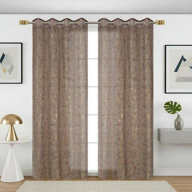 Shree Decor Sheer Transparent Net Curtain – Design 2 (900 Series) | 5FT | Lightweight Decorative for Door, Window & Pooja Room