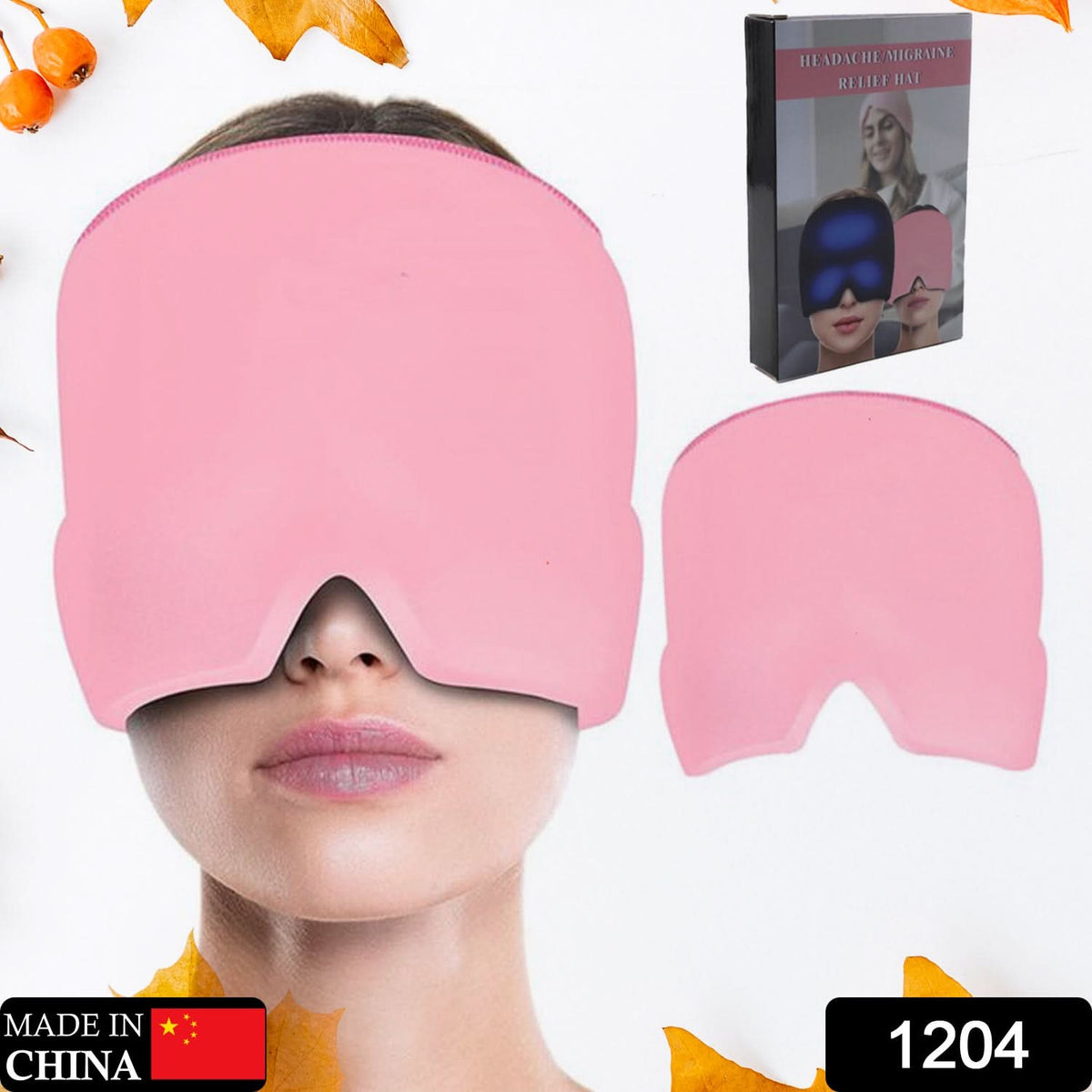 Migraine Relief Hat – Cold Therapy Head Wrap for Headaches, Puffy Eyes & Stress Relief HP DD