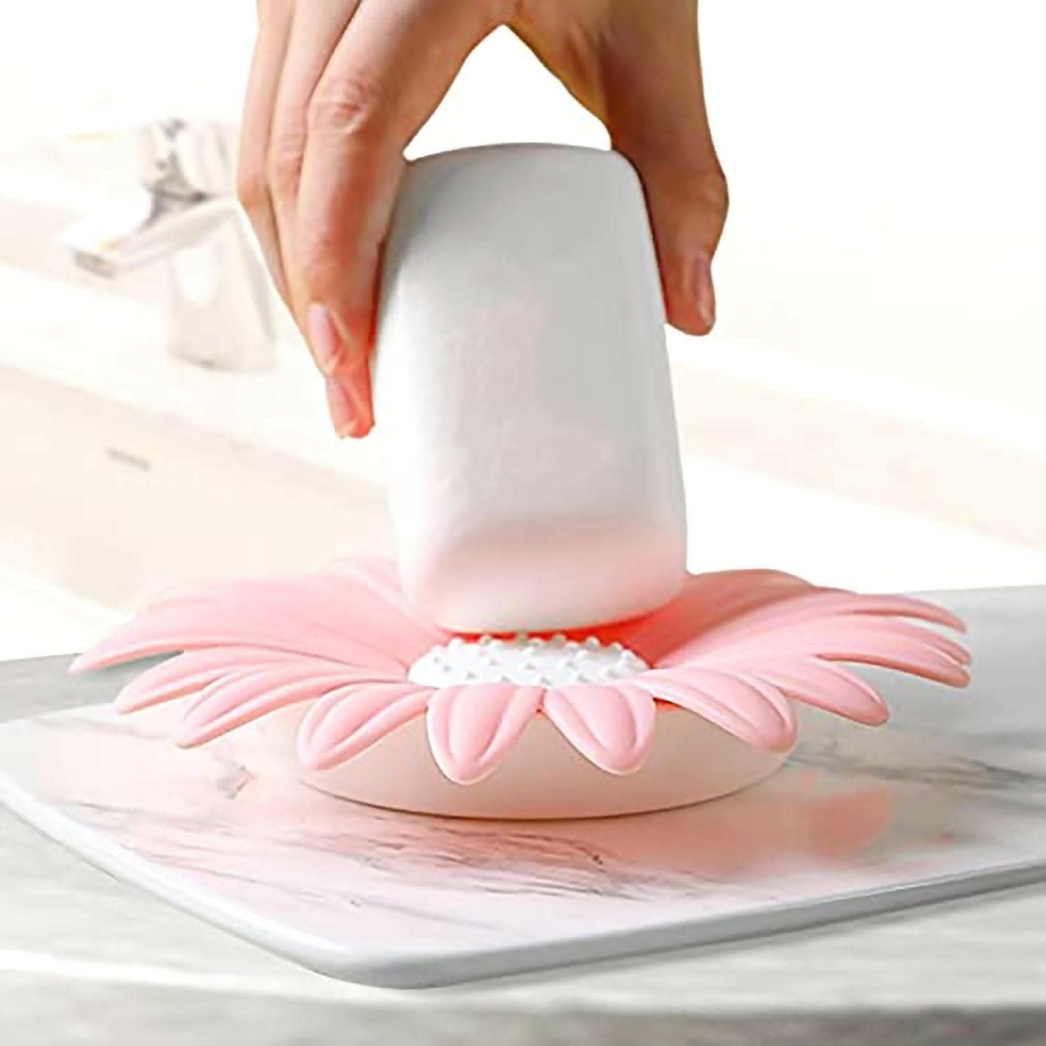 Flower Shape Portable Soap Dish Holder (Set of 3) - HalfPe