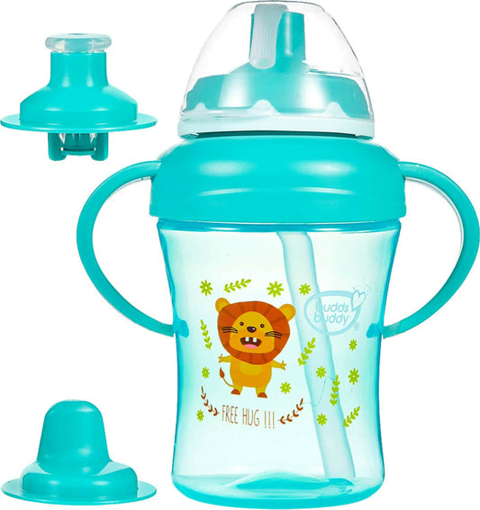 Buddsbuddy bpa free antispill baby training sipper set Green (210ml)