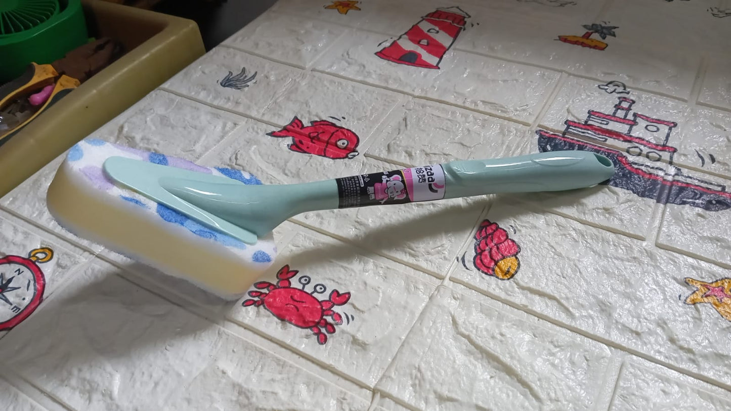 Universal Triangular Sponge Brush with Long Handle