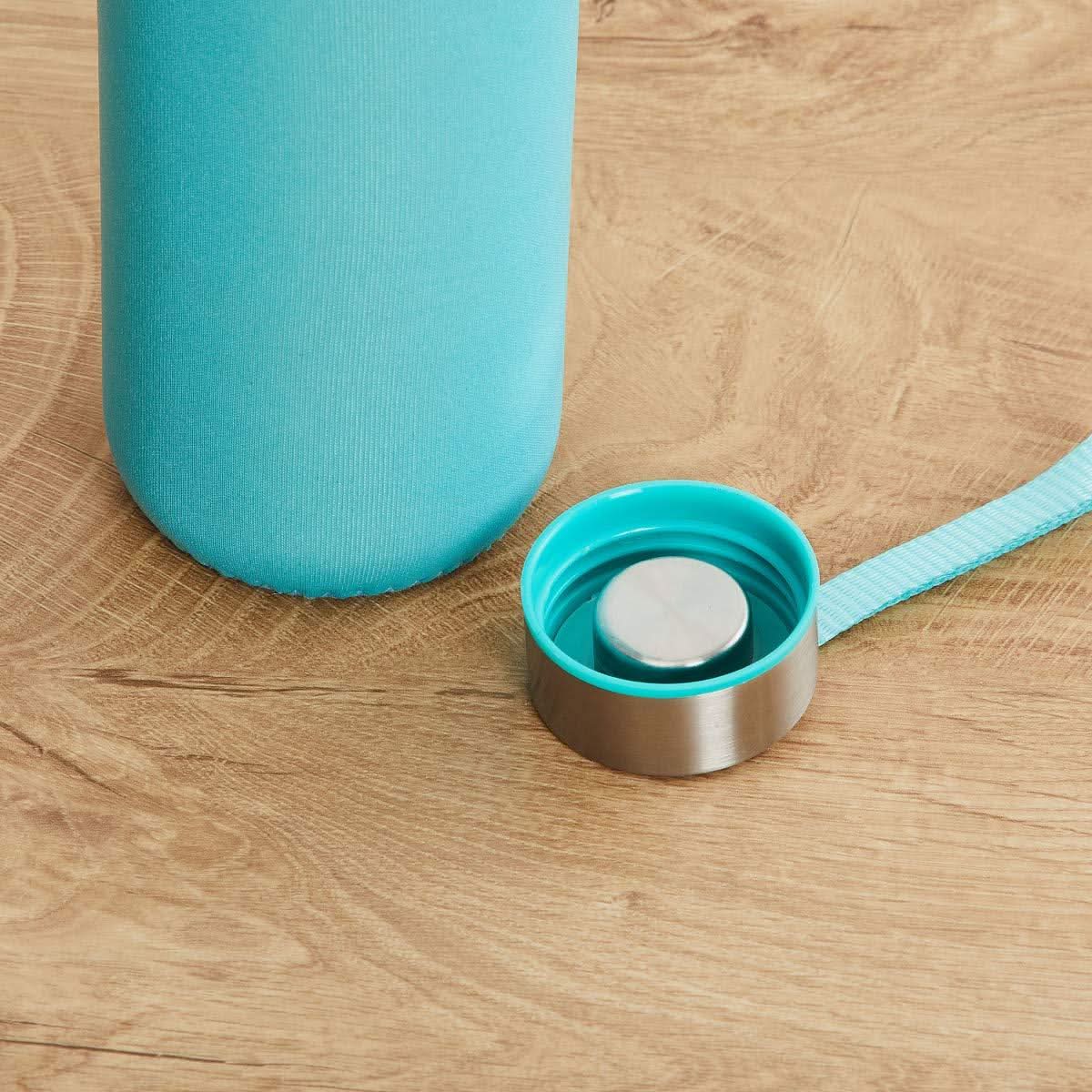 Glass Water Bottle (500 Ml) With Cover HP DD