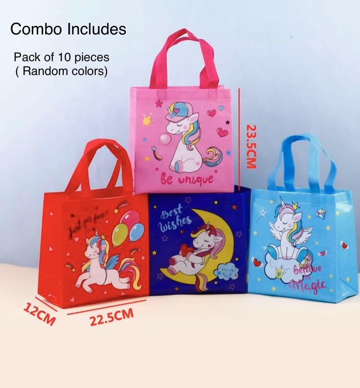 Unicorn Theme Party Bags (Pack Of 10pcs) - HalfPe