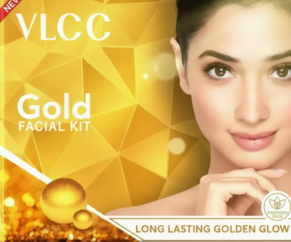 VLCC Gold Facial Kit. Bright & glowing skin - Parlour Glow (6 x 1.67 g)