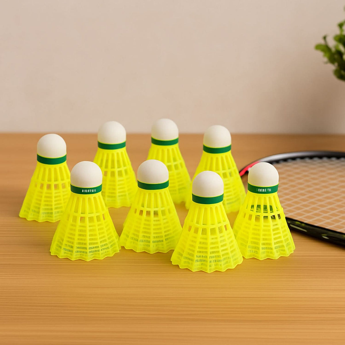 Premium Plastic Badminton Shuttlecock Set (10 Pcs) HP DD