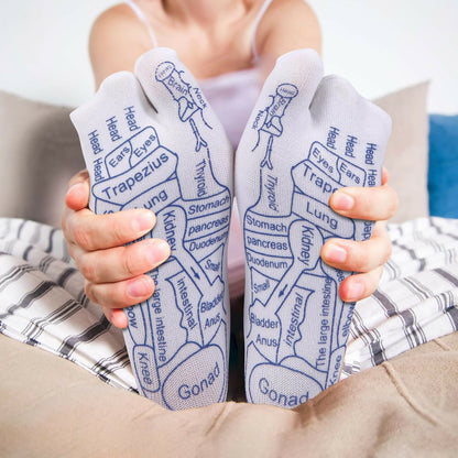 Foot Reflexology Socks with Massage Tool Acupressure Therapy Set for Pain Relief, Stress Reduction & Wellness Acupuncture Point Massage Socks for Relaxation & Health Care