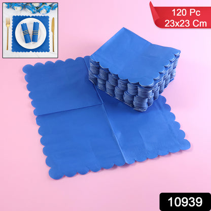 Royal Scalloped Disposable Paper Napkins (23 X 23 Cm  Approx 120 Pc)