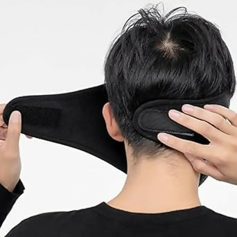 Unisex Cotton Full Face Winter Mask with Eye Protection Goggles Windproof & Sun-Proof Cycling and Bike Mask for Men & Women – Black (Pack of 1)