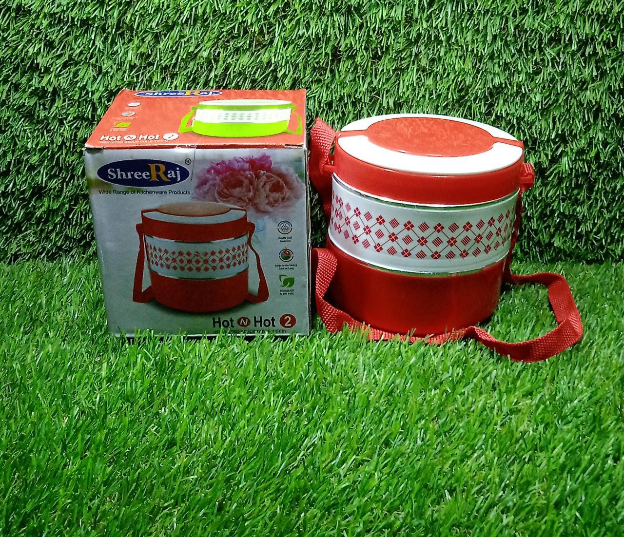 2layer Adjustable Insulated Tiffin Set Of 1 Blue 3 Containers Lunch Box