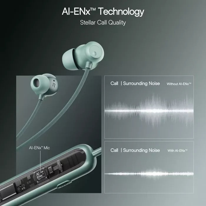 boAt Rockerz 210 ANC Bluetooth in Ear Neckband w/Spatial Audio, 30dB ANC, AI-ENx Technology, 40hrs Playback, EQ Modes, 13 mm Drivers, Dual Pairing & Fast Pair(