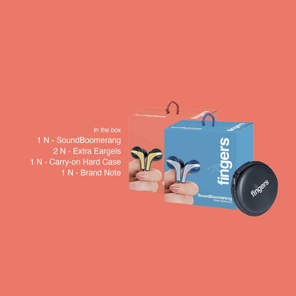 FINGERS SoundBoomerang Wired Earphones with Mic (Ink Black + Gold)