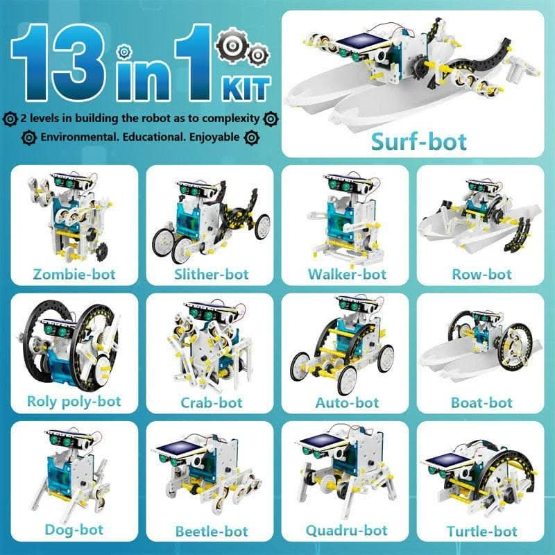 13-in-1 Solar Educational Robot Kit Toys - HalfPe