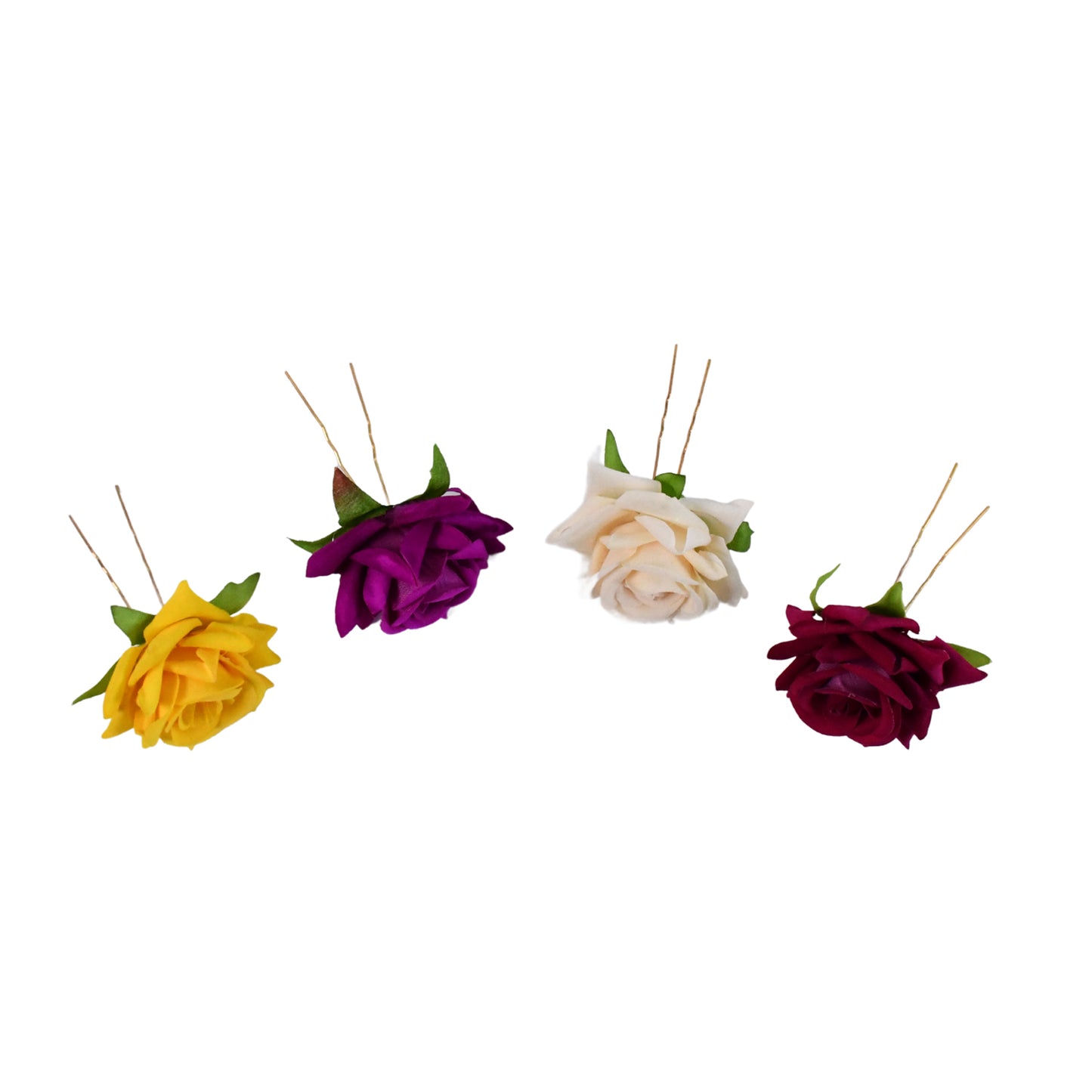 Colourful Flowing Flower Hair Pin (4 Pcs Set  Mix Color)