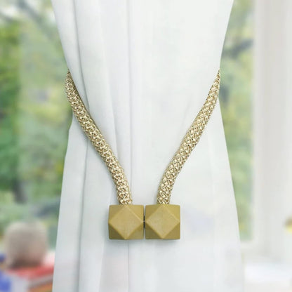 Home Plastic Curtain Tiebacks Straps Buckle Clips Rope Straps Window Curtain Bracket Decoration Pearl Decorative Rope Holdback Holder For Window (2 Pc)