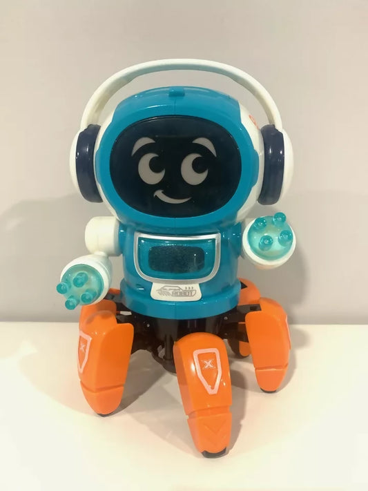 Dancing Robot, Six-claw, Music and LED Light Toy for kids