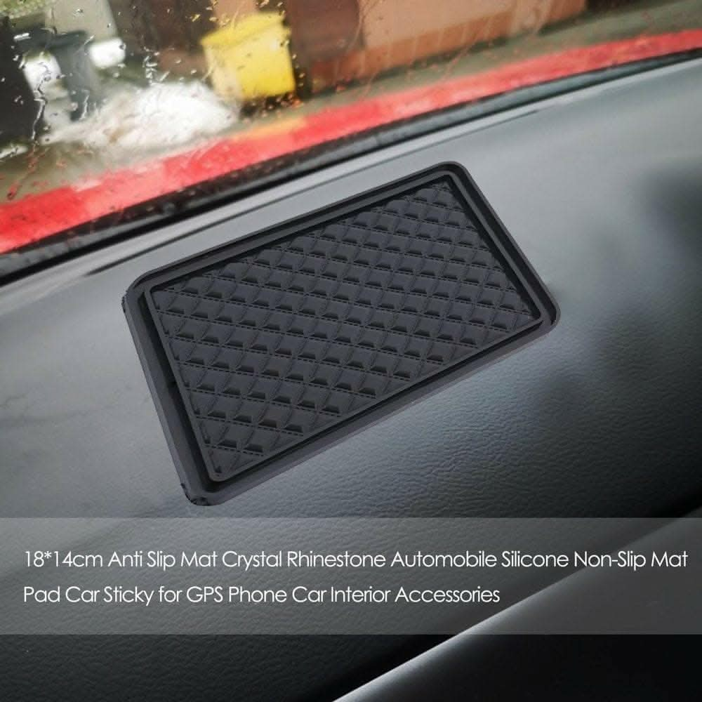 Car Dashboard Universal Anti Skid/Grass Vinyl Mat Pad (1 Piece) - HalfPe