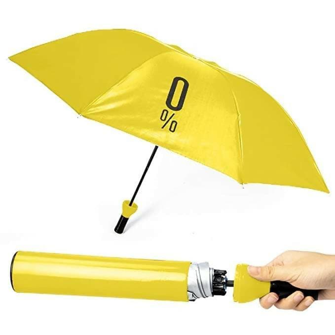 Virtual Brain 3 Fold with Auto Open and Close Bottle Umbrella, Large Umberalla (Yellow) - HalfPe