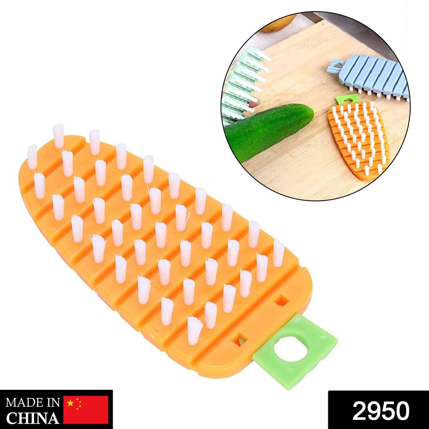 Carrot-Shaped Vegetable Scrubbing Brush – Non-Toxic Fruit & Veggie Cleaner for Potatoes & More