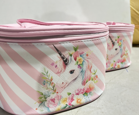 Unicorn Children's Frame Cosmetic Bag Oval (Small & Large, Pack Of 2, TPT)