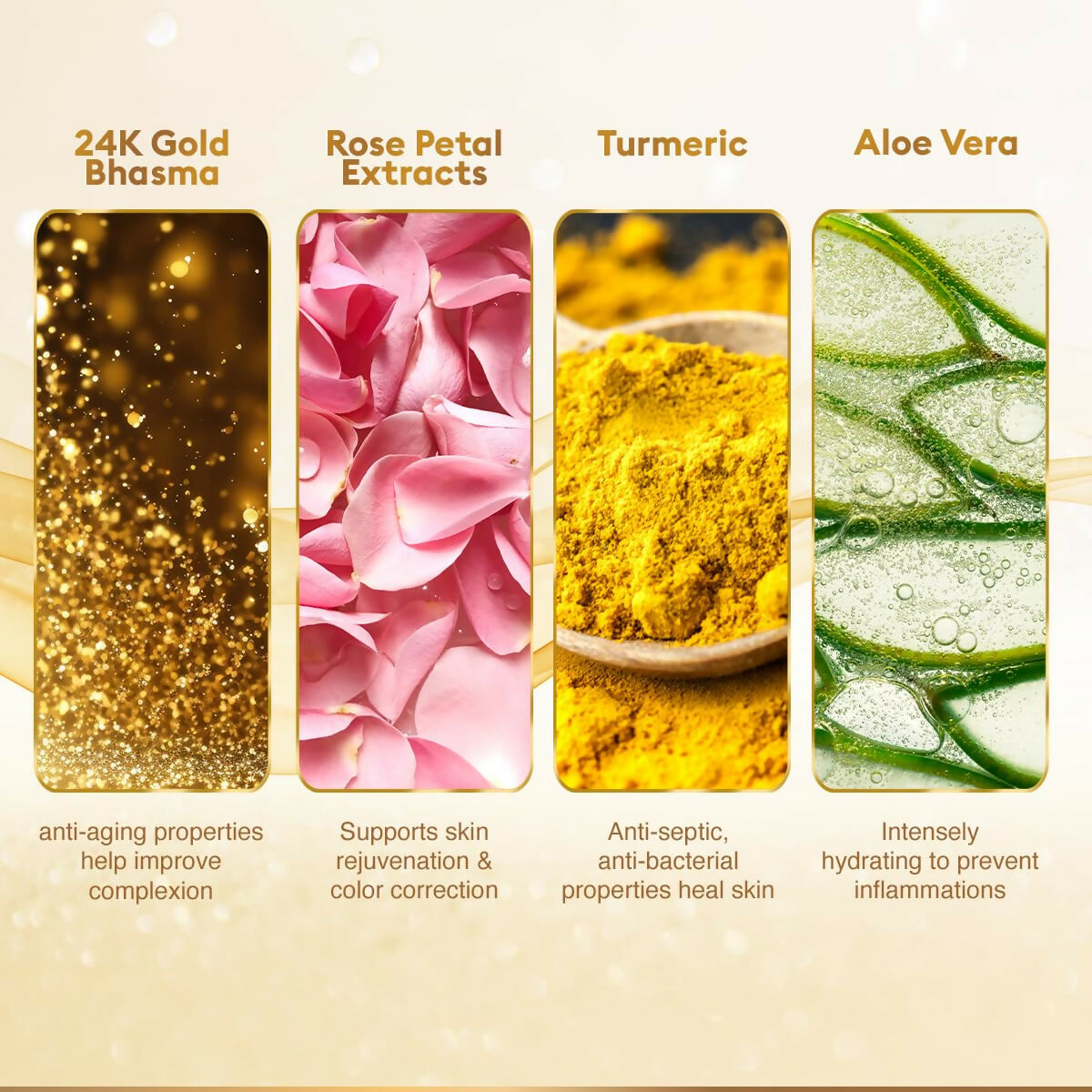 VLCC Gold Facial Kit. Bright & glowing skin - Parlour Glow (6 x 1.67 g)